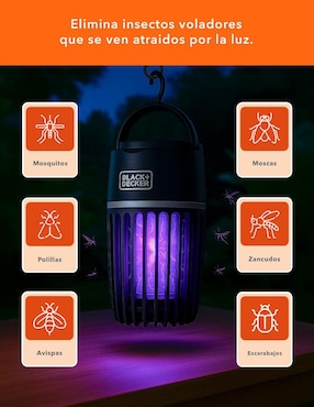 Lámpara led Black+Decker Exterminador eléctrico