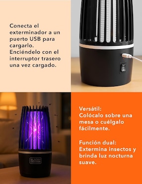 Lámpara led Black+Decker Exterminador eléctrico