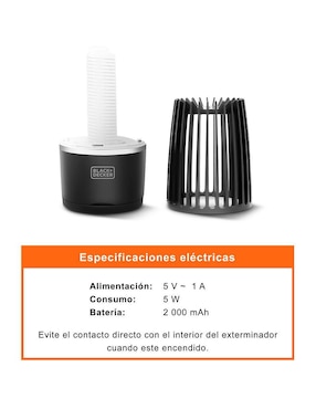 Lámpara led Black+Decker Exterminador eléctrico