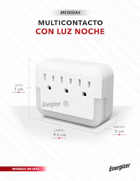 Multicontacto Energizer EN-TAP2 de 3 contactos