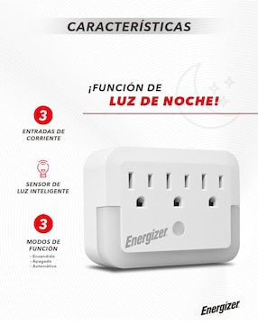 Multicontacto Energizer EN-TAP2 de 3 contactos