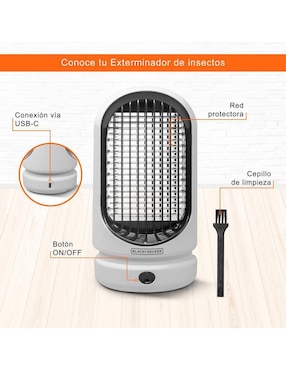 Lámpara mata insectos Black+Decker recargable