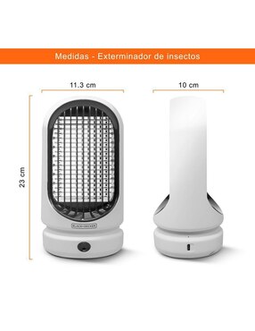 Lámpara mata insectos Black+Decker recargable