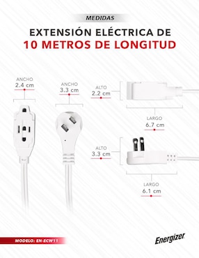 Extensión eléctrica Energizer 10 m