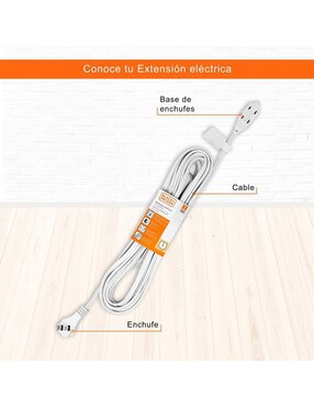 Extensión eléctrica Black+Decker 5 m
