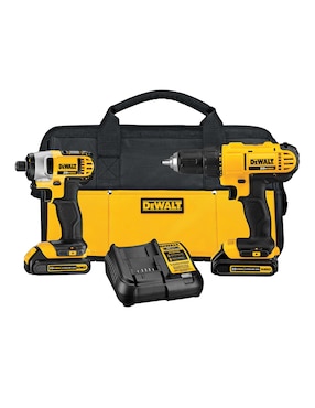 Taladro y llave de impacto inalámbrico Dewalt 
DCK240C2 de 20 V