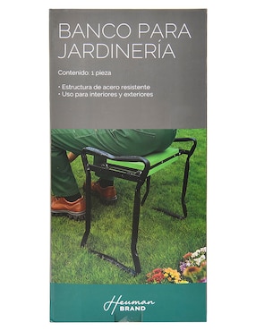 Banco Jardinería Heuman Brand de acero inoxidable