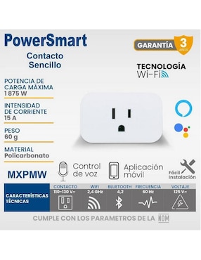 Multicontacto Ventdepot Powersmart de 1 contacto