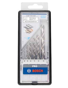 Juego brocas para metal Bosch con 6 piezas