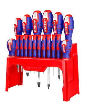Set de desarmadores Emtop ESST1802 18 piezas