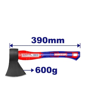 Hacha para talar Emtop EHAMAX0600 de acero al carbono