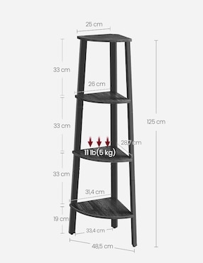 Estante Songmics Home esquinero Barnet MLLS034B22