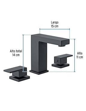 Llave mezcladora para baño Foset Kubo