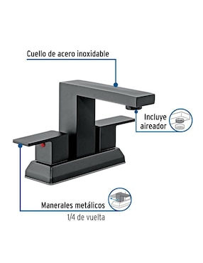 Llave mezcladora para baño Foset Kubo