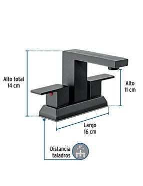 Llave mezcladora para baño Foset Kubo