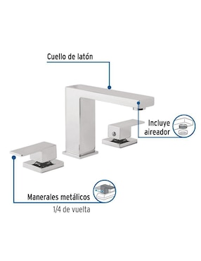 Llave mezcladora para baño Foset Kubo