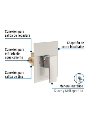 Monomando para regadera Foset