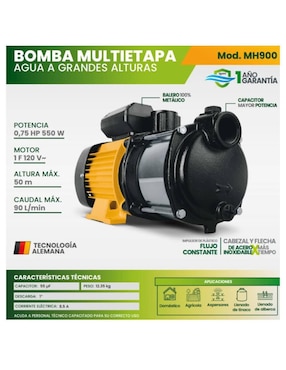 Bomba de agua Multietapas Igoto 3/4 HP
