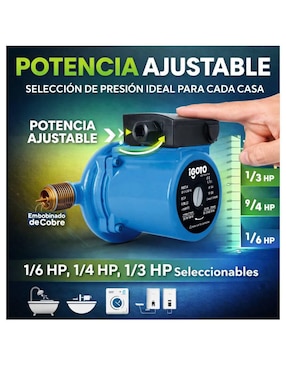 Bomba de agua presurizada Igoto 1/6 HP
