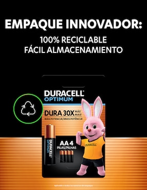 Paquete de pilas AA alcalino Duracell 1.5 V