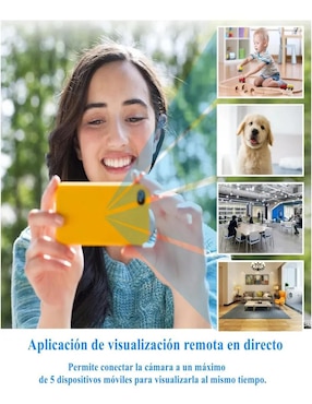 Cámara Wi-Fi de seguridad Belug inalámbrica 2K 150° a 60° con capacidad para grabar visión nocturna para interior