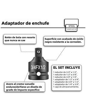 Juego de dados Lab.g Adaptadores 6 piezas