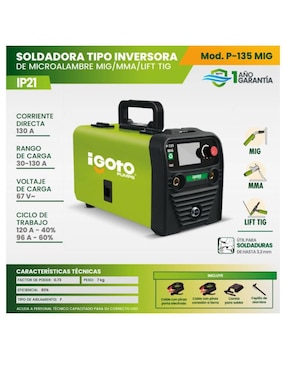 Soldadora Igoto P-135-MIG 130 A