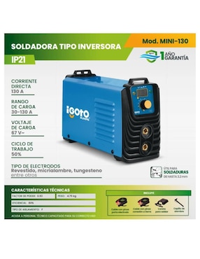 Soldadora Igoto MINI-130 130 A