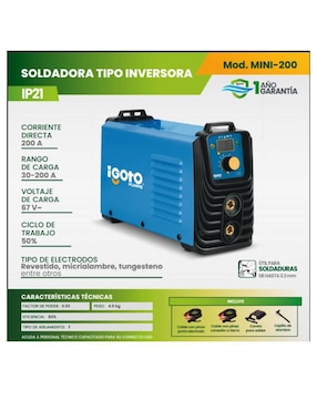 Soldadora Igoto MINI-200 200 A