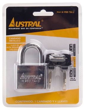 Candado común de llave Austral
