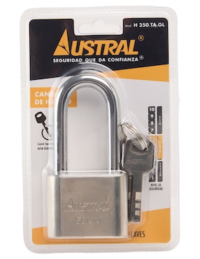 Candado común de llave Austral