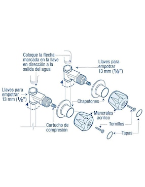 Llave mezcladora para Multiusos Xtellar