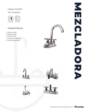 Llave mezcladora para baño Maxims