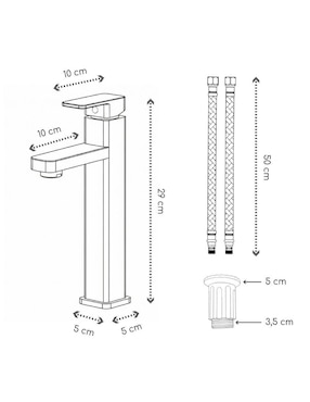 Llave mezcladora para baño Brucke Akashi