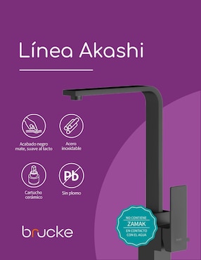 Llave mezcladora para cocina Brucke Akashi
