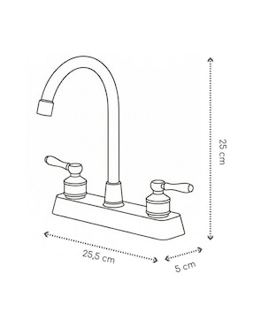 Llave mezcladora para baño Brucke