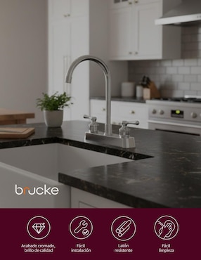Llave mezcladora para baño Brucke