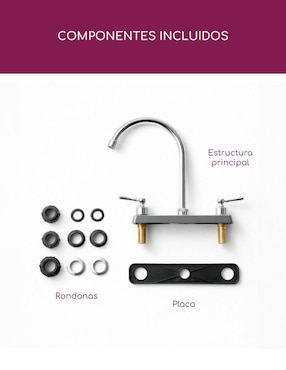 Llave mezcladora para baño Brucke