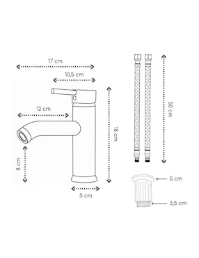 Llave mezcladora para baño Brucke Bastei