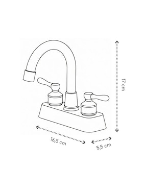 Llave mezcladora para baño Brucke