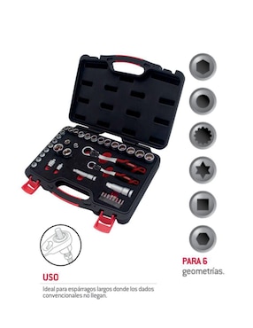 Juego de dados Urrea 4752GT 40 piezas