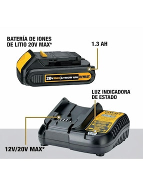 Taladro y atornillador inalámbrico Dewalt DCK277D2 de 18 V