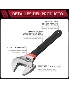 Juego de llaves inglesa ajustable Xtellar 3 piezas