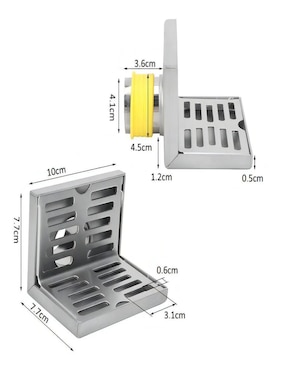 Coladera para piso Belug de acero inoxidable