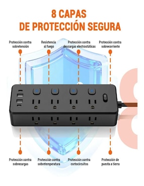 Multicontacto Belug de 8 contactos