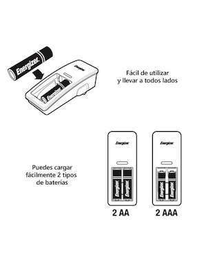 Cargador de pilas Energizer de 45 W monofásica Recharge Mini