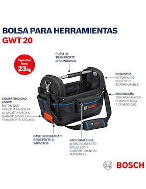 Mochila de herramientas Bosch 8 compartimentos