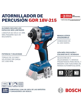 Atornillador y accesorios eléctrico Bosch 5 piezas