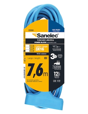 Extensión eléctrica Sanelec 7.6 m