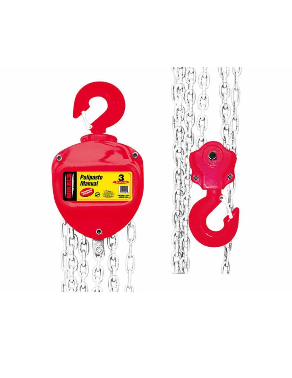 Polipasto manual Polm-3 rojo